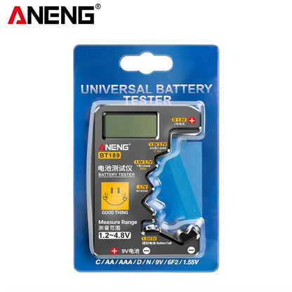 ANENG BT189 Button Cell Battery Tester 9V N D C AA AAA Universal Household LCD Display Battery Tester Power Bank Detectors Tools Beauty World Shop