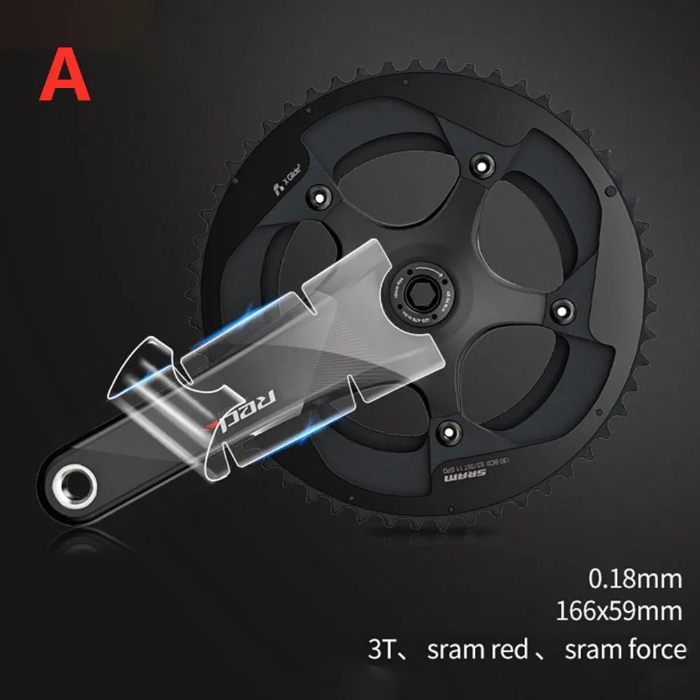 Bicycle Crank Protector Stickers Decals Road Bike Adhesive TPH Film For-SRAM/SHIMAN0 Cycling Crankset Protector Stickers Parts Beauty World Shop
