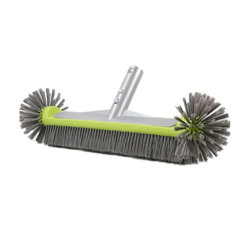 17.5" Heavy Duty Aluminum Pool Brush Head With 7 Rows Nylon Bristles For Pool Wall Steps Corner Cleaning Beauty World Shop