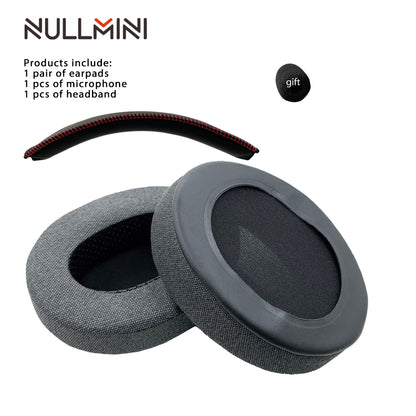 NullMini Replacement Earpads for HyperX Cloud 1/2, Alpha, Silver, Core, Revolver Headphones Headband Ear Cushion