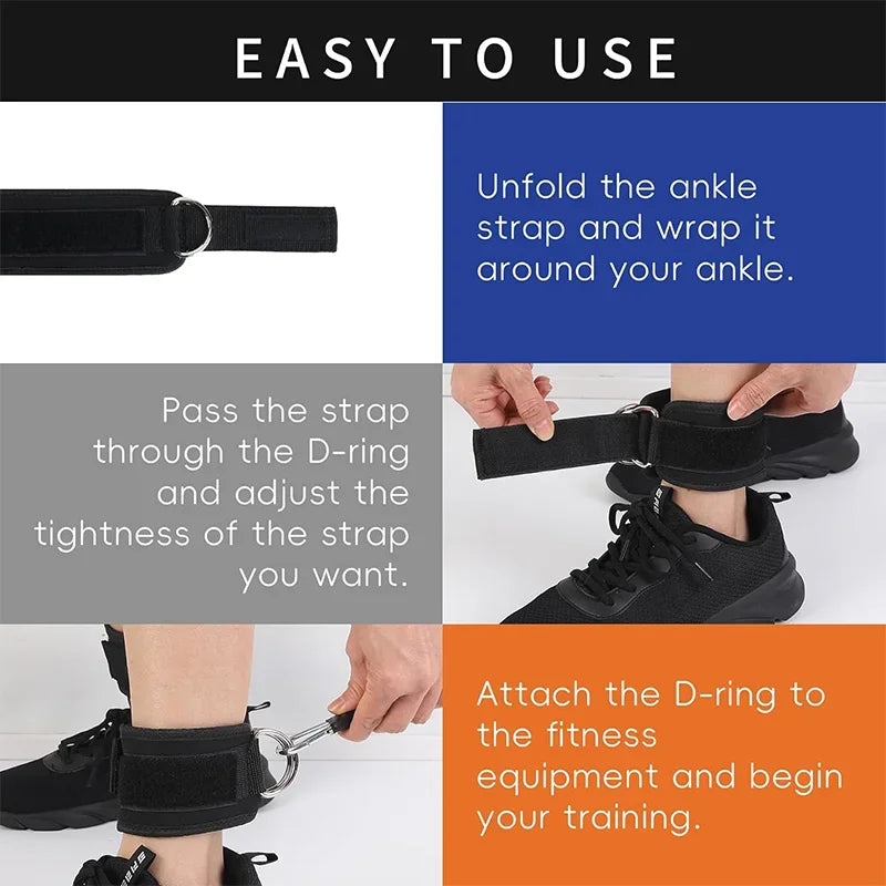 1pc Ankle Straps for Cable Machines Padded Ankle Cuffs for Leg Exercise WorkoutsFully Adjustable and Breathable Ankle Beauty World Shop