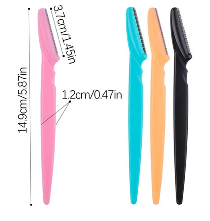 Portable Eyebrow Trimmer Blade Women's Face Shaver Safety Knife Makeup Scraper Hair Removal Tool for Eyebrow Epilation Beauty Trend Shop