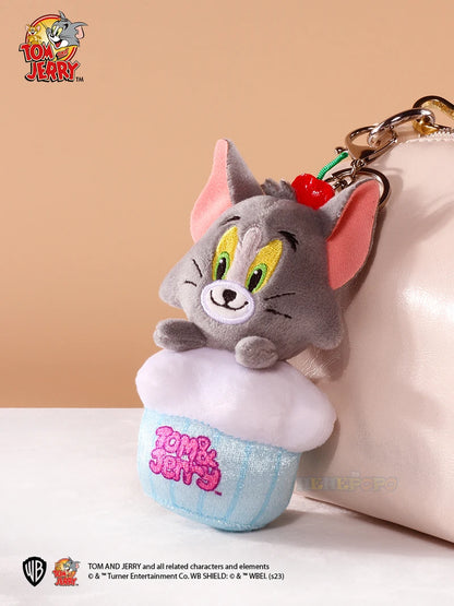 Original Tom and Jerry Plush Keychains Cosplay Cheese Toast Bagel Cake Jerry Hamburger TOM Lovely Cute Gift Toy Toy Beauty World Shop