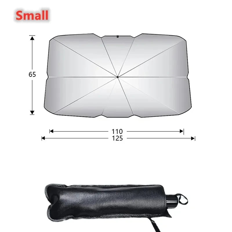 Car Sunshade Umbrella Windshield Folding Front Parasol Umbrella Type Sun Shade for Car Window Summer Sun Protection Accessories Beauty World Shop