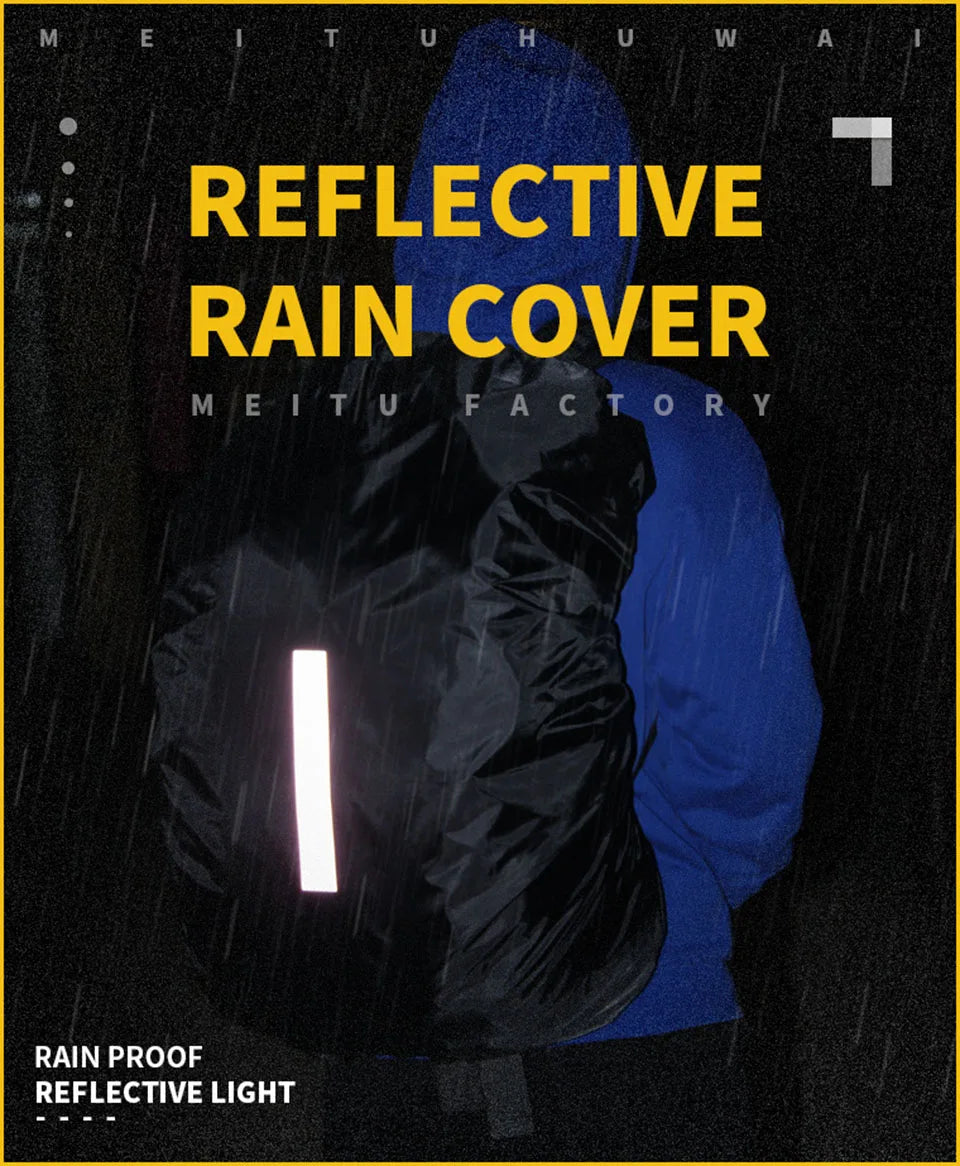KoKossi 1Pcs 20-60L Outdoor Hiking Backpack Rain Cover Backpack Waterproof Cover Cycling Hiking Reflective Rain Cover Unisex Beauty World Shop