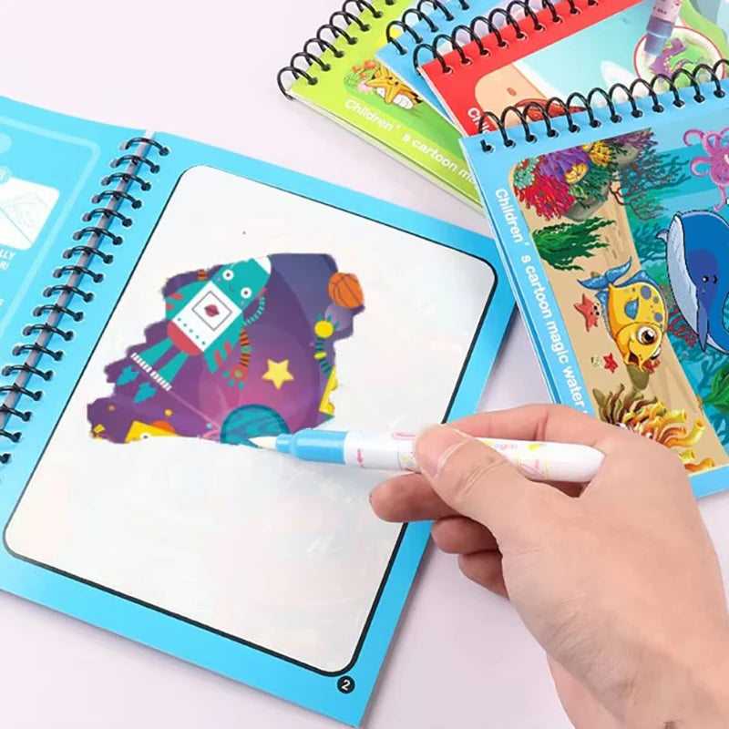 NEW Kids Magic Water Drawing Books Coloring Books Painting Toys for Kids Birthday Christmas New Year Gift for Boys and Girls Beauty Fashion
