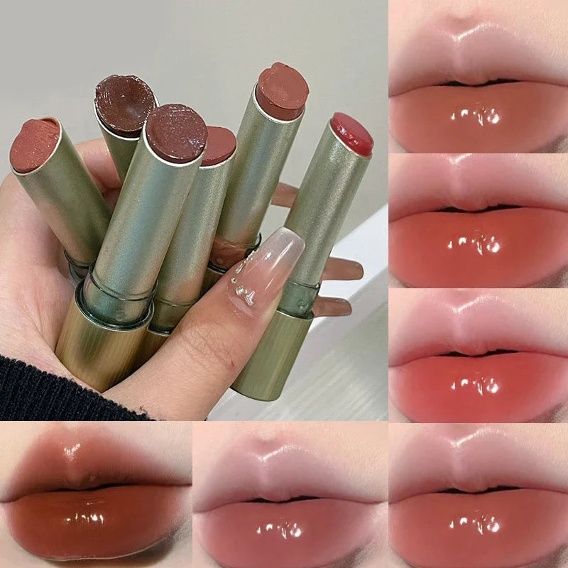 HERORANGE Heart-Shaped Moisturizing Lipstick: Mirror-Like Shine with Hydrating Formula - Natural Look for a Dewy, Radiant Finish Beauty Trend Shop