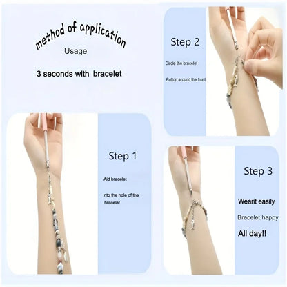 Help Wear Bracelet Tool Partner Jewelry Helper Fastening Aid Quickly Unfasten Hooking Equipment Pliers Clasps Ties Zipper Craft Beauty World Shop