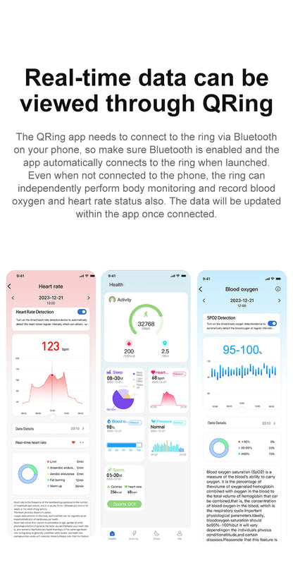 2024 COLMI R02 Smart Ring with Charging Case for Men Women, Battery Life, 39 Days, Health Monitor, 5ATM Waterproof Beauty World Shop