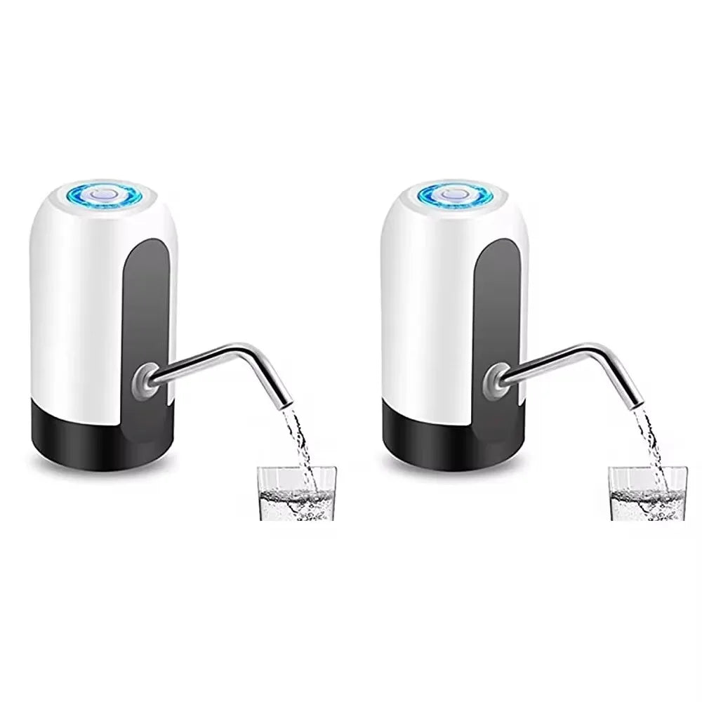 1pcWhite/Black Water Bottle Pump USB Charging Auto Switch Drinking Dispenser Charging One Click Auto Switch Drink Pump Dispenser Beauty World Shop