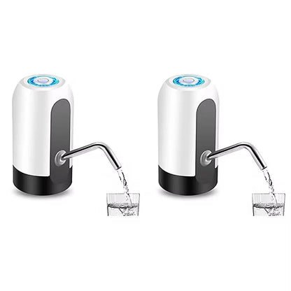 1pcWhite/Black Water Bottle Pump USB Charging Auto Switch Drinking Dispenser Charging One Click Auto Switch Drink Pump Dispenser Beauty World Shop