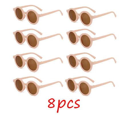 Children's sunglasses, inset style  round frame, 1-7 year old baby sunglasses, sun shading, sun protection Beauty World Shop
