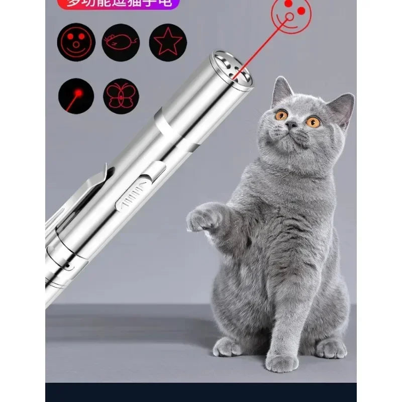 Enhanced Multifunctional Toy with USB Charging Infrared Laser Pattern Projection Interactive Cat Stick for Pet Activity Supplies Beauty World Shop