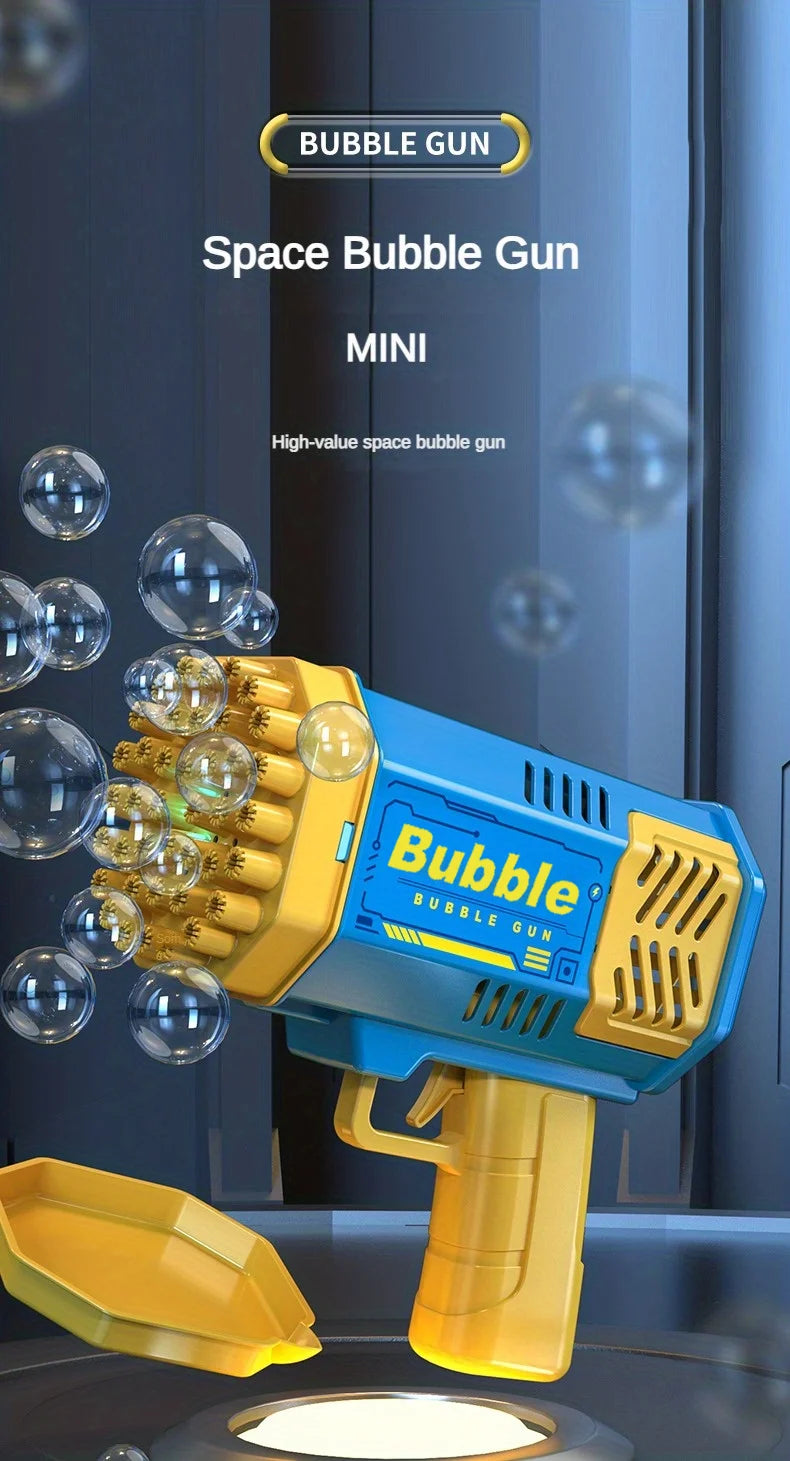 40 Hole Rocket Launcher Handheld Portable Electric Automatic Bubble Gun Party Birthday Gift Toy(without Bubble Water) Beauty Fashion