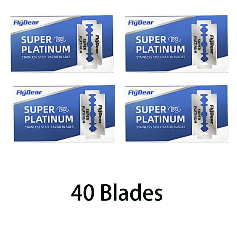 Stainless steel double-sided shaver, men's shaver, sharp blade replaceable, old-fashioned shaver,suitable for hair removal Beauty World Shop