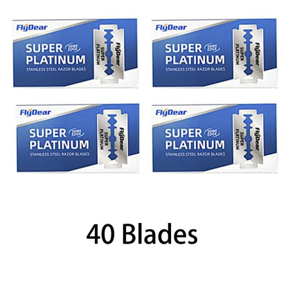 Stainless steel double-sided shaver, men's shaver, sharp blade replaceable, old-fashioned shaver,suitable for hair removal Beauty World Shop