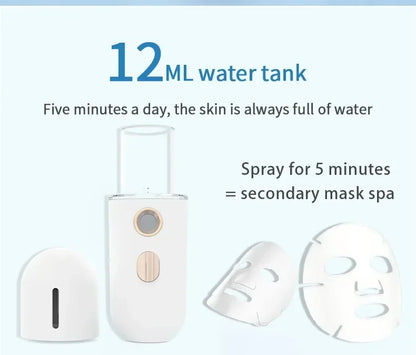 Mini Portable Humidifier Nano Mister Facial Steamer Device Beauty Spray Hydrating Apparatus Cold Spray Apparatus Rechargeable Beauty World Shop