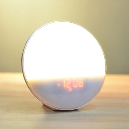 Wake Up Light Alarm Clock with Sunrise/Sunset Simulation Dual Alarms FM Radio Nightlight 7 Colors Natural Sounds Snooze Beauty World Shop