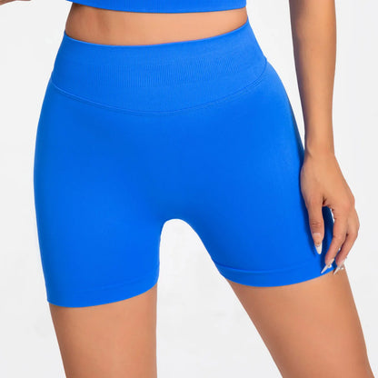 NCLAGEN Impact Shorts 4.5" Women Fitness Sports Biker Shorts Low Ribbed Band Gym Workout Scrunch Butt Yoga Seamless Leggings Beauty World Shop