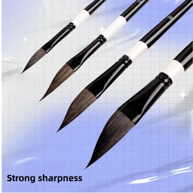 4pcs Pull Wire Paint Brush Set - Nylon Knife-Shaped Watercolor Pen for Gouache, Acrylic & Fine Detail Art Beauty World Shop