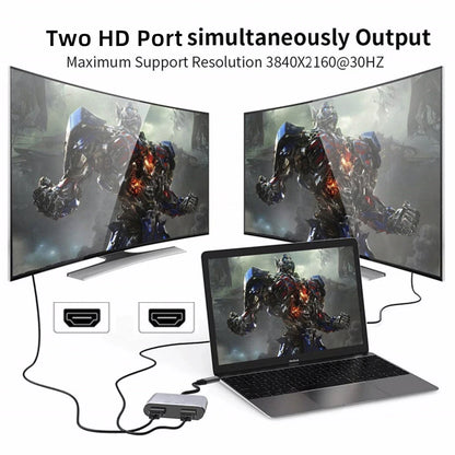 4k Uhd Display Usb C Thunderbolt3 Dual HdTV Extend 2 Monitors Usb 3.0 Hub Type-C Dock Pd Fast Charging For Macbook Pro Air Beauty World Shop