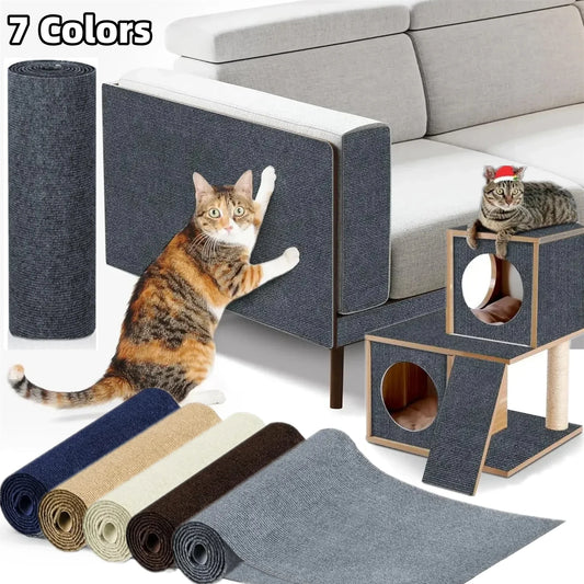 7 Colors Cat Scratcher Sofa Protector Cats Scratcher Pad Board Protection Trimmable Self-adhesive Carpet DIY Cat Scratch Mat