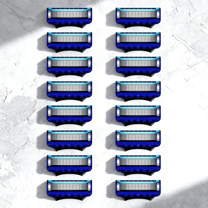 Manual Shaving For Men Replace Head Five Layer Blade Eight Comfortable Shaving Blades The Latest Blue No Skin Damage Uncharged Beauty World Shop