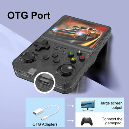GAMINJA R36S Handheld Game Console 3.5Inch IPS 640x480 Screen Built in 64GB Memory Classic Games Portable Handheld Game Console Beauty World Shop