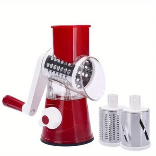 1 Set Super Efficient 3-in-1 Cheese Grater & Vegetable Slicer - Manual Food Processor for Effortless Kitchen Prep Home Accessories Store