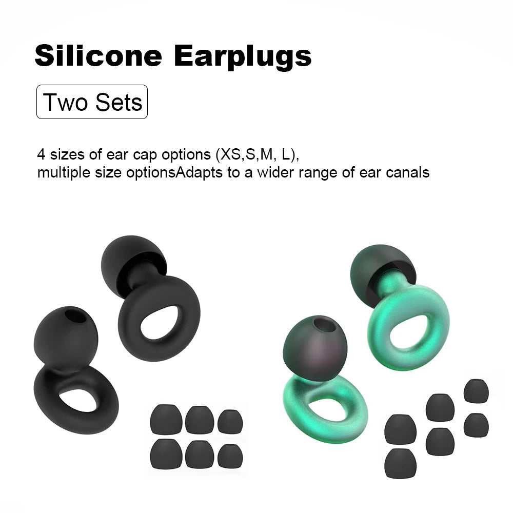Silicone Earplugs for Swimming Sleep Noise Cancel Noise Reduction-Soundproof Reduce Disturbances -Quality loop Earplugs Beauty World Shop