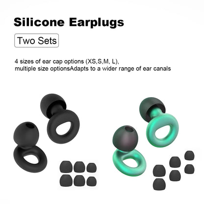 Silicone Earplugs for Swimming Sleep Noise Cancel Noise Reduction-Soundproof Reduce Disturbances -Quality loop Earplugs Beauty World Shop