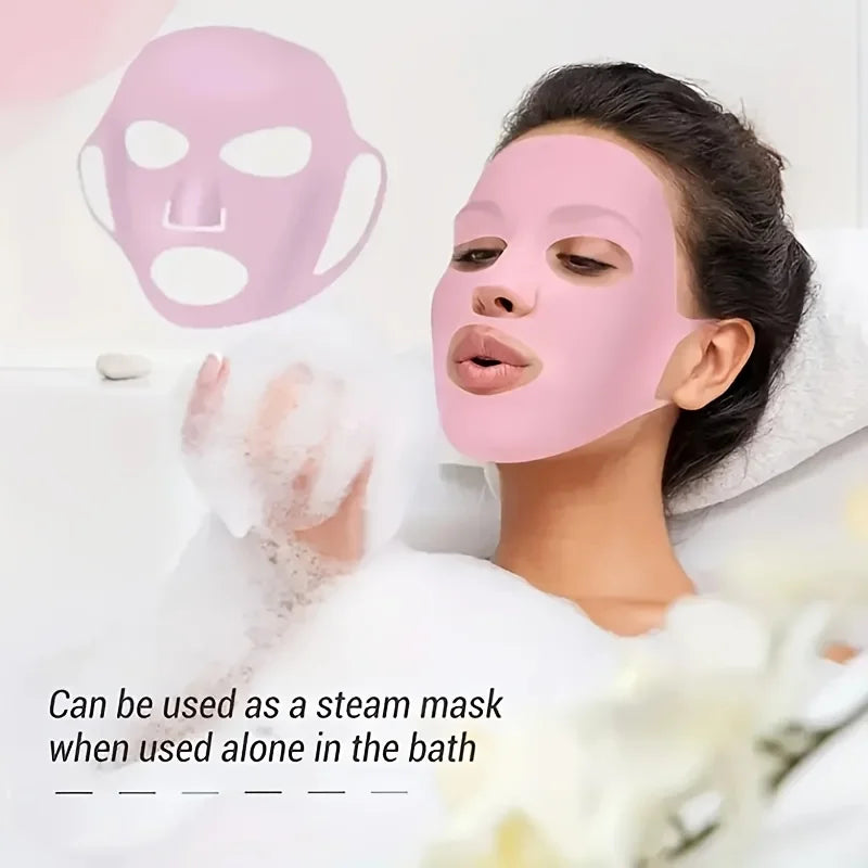 Silicone Mask Cover 3D Ear-type Anti-slip Anti-drop Fixed Mask, Auxiliary Moisturizing Mask Cover to Prevent Evaporation Tool Beauty World Shop