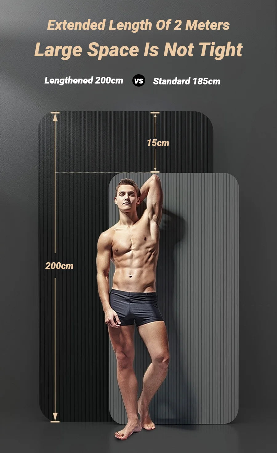 Two-Piece Set High Quality Extra Sport Thick Nbr Non-Slip Yoga Mats For Fitness Pilates Gym Home Tasteless Spor Universal Men Beauty World Shop