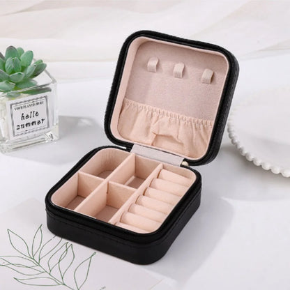 Portable Mini Jewelry Storage Box Travel Organizer Jewelry Case Leather Storage Earrings Necklace Ring Jewelry Organizer Display Beauty World Shop
