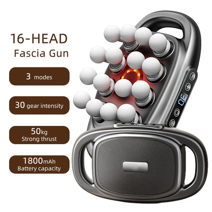 42-Heads Fascia Gun High-Frequency Vibration Body Massage Gun Back and Waist Massager Neck Shoulder Massager Muscle masajeador Beauty World Shop