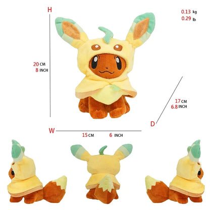 Eevee Cos Umbreon Espeon Jolteon Flareon Glaceon Vaporeon Sylveon Leafeon Plush Toys Stuffed Soft Stuffed Animal Plushies 20CM Beauty World Shop