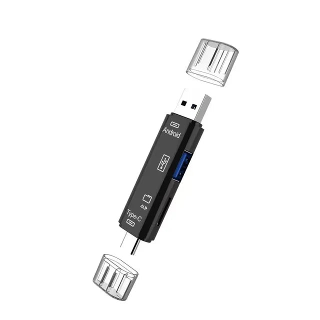 5 In 1 Multifunction USB 3.0 Type C USB Micro USB SD TF Memory Card Reader for Android IPhone Computer Dock OTG Type C Adapter Beauty World Shop