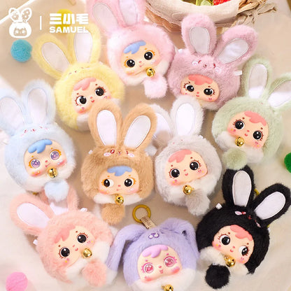 Samuel Mini Wealth Rabbit Blind Box Series Plush Toys Kawaii Backpack Doll Pendant Desktop Ornament Mystery Box Peripheral Gifts Beauty World Shop