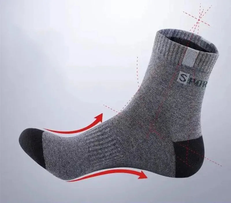 10/5/3pairs Breathable Con Sports Stockings Men Bamboo Fiber Autumn and Winter Men Socks Sweat Absorption Deodorant Business Sox Beauty World Shop