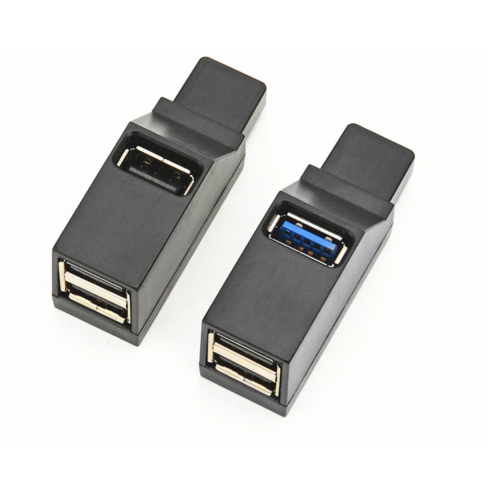 USB 3.0 HUB Adapter Extender Mini Splitter Box 1 to 3 Ports High Speed USB 2.0 For PC Laptop U Disk Card Reader Beauty World Shop