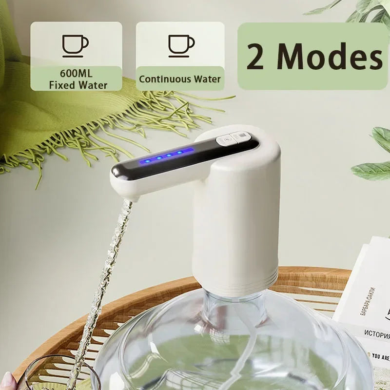 Double Pumps Powerful Automatic Water Dispenser Portable Water Gallon Bottle Switch Pump USB Charging for Home Kitchen Office Beauty World Shop
