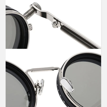Polarized Round Sunglasses Men ND9 Adjustable Dimming Sun Glasses Women Retro Punk Fishing Eyeglasses Outdoor Shades UV400 Beauty World Shop