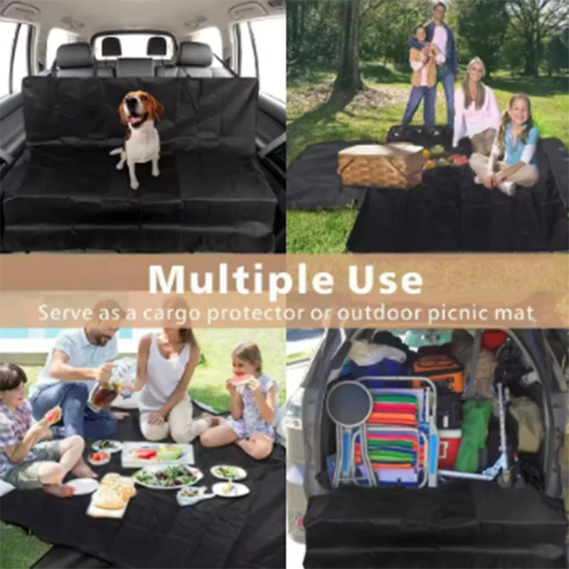 1pc/2pcs Waterproof 600D Oxford Cloth Dog Car Seat Cover Pet Travel Dog Carrier Car Trunk Mat SUV Cargo Liner For Dogs Beauty World Shop