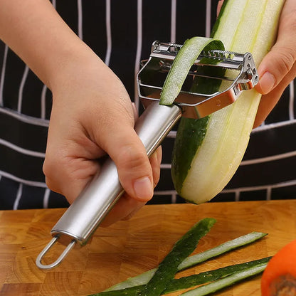 Kitchen Vegetable Peeler Stainless Steel Melon Planer Double-Head Peeler Household Multiple-Function Fruit And Vegetable Peeler Beauty World Shop