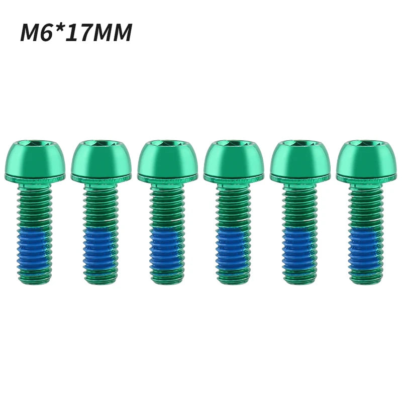 MUQZI 6pcs M6x17mm Disc Brake Caliper Bolts Bike Stem Bolt MTB Crank Arm Screw With Washer Bicycle Parts Beauty World Shop
