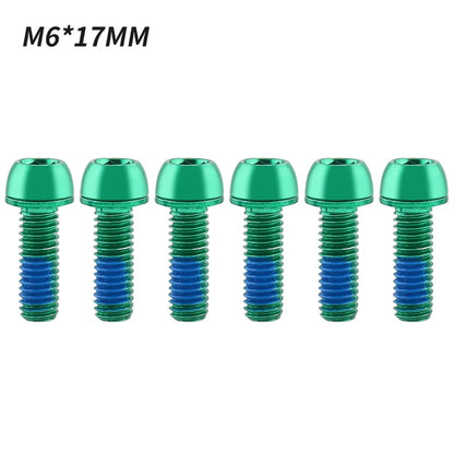MUQZI 6pcs M6x17mm Disc Brake Caliper Bolts Bike Stem Bolt MTB Crank Arm Screw With Washer Bicycle Parts Beauty World Shop