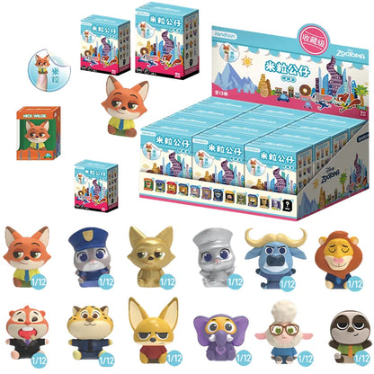 JANDOOM Disney Zootopia Judy Hopps Nick Wilde Bogo Clawhauser Anime Figur Model Rice Grain Doll Blind Box Toys Birthday Gifts Beauty World Shop