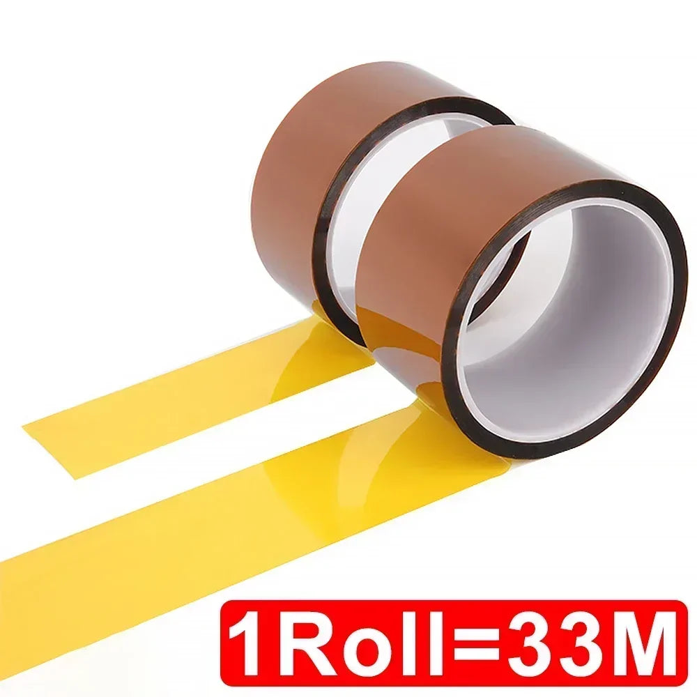 5-40mm Kapton Tape Polyimide Adhesive Insulating Adhesive Tape Каптоновый Скотч Heat Tape for Board Protection Beauty World Shop