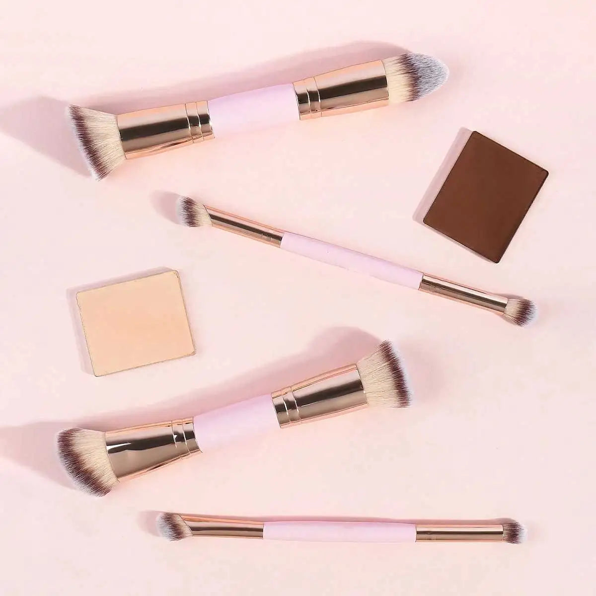 4pcs Basic Makeup Brushes Set With Box Dual-ended Foundations Powder Blush Details for Eyeshadow Brushes Beginner Travel Beauty World Shop