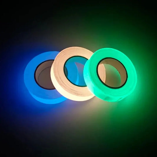 1 Roll Fluorescent Self-Adhesive Glow-In-The-Dark Tape Light Strip Fire Channel Stage Decoration Safety Exit Warning Stickers Beauty World Shop